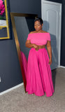 Wide leg pink pants