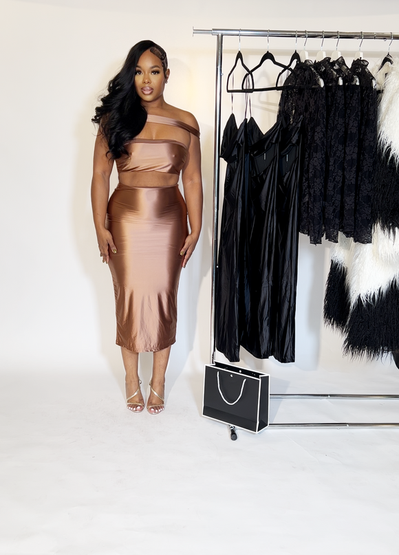 Bronze date night dress