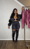 Noire cut out bikers jacket