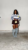 Blue school sweater
