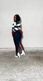 Navy blue school sweater
