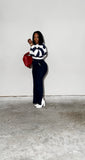 Navy blue school sweater