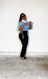 Blue stripe polo