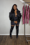 Noire cut out bikers jacket