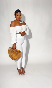 White off the shoulder blouse