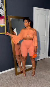 $5 final sale! Peach wrap top
