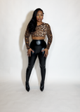 Animal print crop top