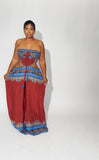 Red forest jumpsuit