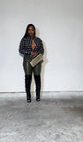 Green cargo leather pants