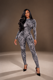 Pre-order ship date 11/6 Noire ( black ) Printed jumpsuit