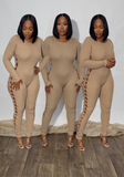 Tan it girl jumpsuit
