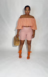 Back to a school sale! Peach shorts