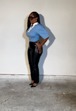Blue stripe polo
