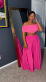 Wide leg pink pants