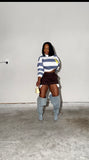 Blue school sweater