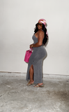 Grey Clear strap sundress