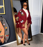 Burgundy holiday sweater