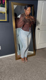 Sale! Fur sheer blouse