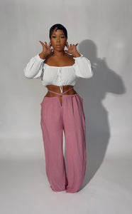Back to school sale! Restocked! Soft pink wide leg pants