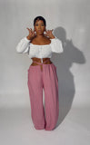 Back to school sale! Restocked! Soft pink wide leg pants