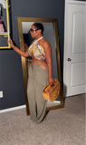 Restocked! Army green wide leg pants