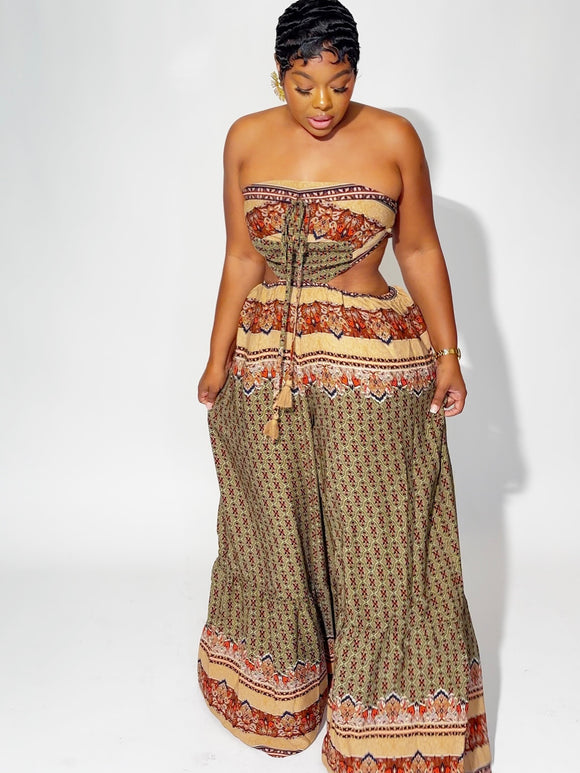 restock !Green forest jumpsuit