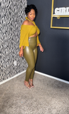 $5 sale! Mustard green wrap top