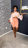 $5 sale! Light pink wrap top