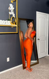 Orange play girl suit