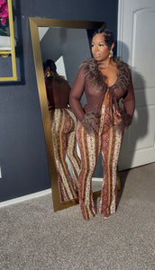 Sale! Fur sheer blouse