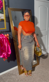Final Sale! Orange backless top
