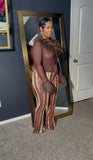 Sale! Fur sheer blouse