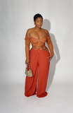 Back to school Final sale! Burnt orange corset sheer top