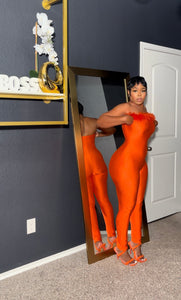 Orange play girl suit