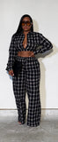 Noire plaid pants