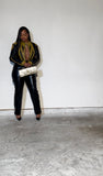 Noire leather cargo pants