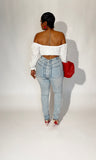 White off the shoulder blouse
