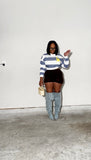 Blue school sweater