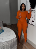 Orange it girl jumpsuit
