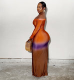 Orange paradise dress