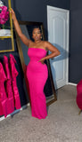 Highlighter pink tube dress