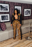 Animal print Fun track suit