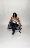 The boss girl silver bustier